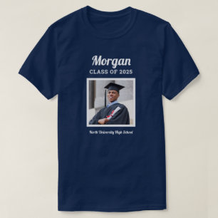 Camiseta Clase Naval Personalizada de la Foto de Graduación