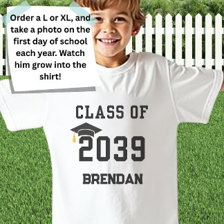 Camiseta Clase Personalizada de 2039 Crece Conmigo Primer D