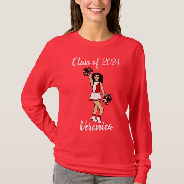 Camiseta Clase personalizada de 'Cheer Shirt Red' 2 (Anverso)