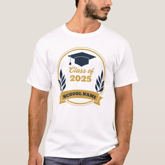 Camiseta Clase personalizado de [año] Graduación y nombre e (Anverso)