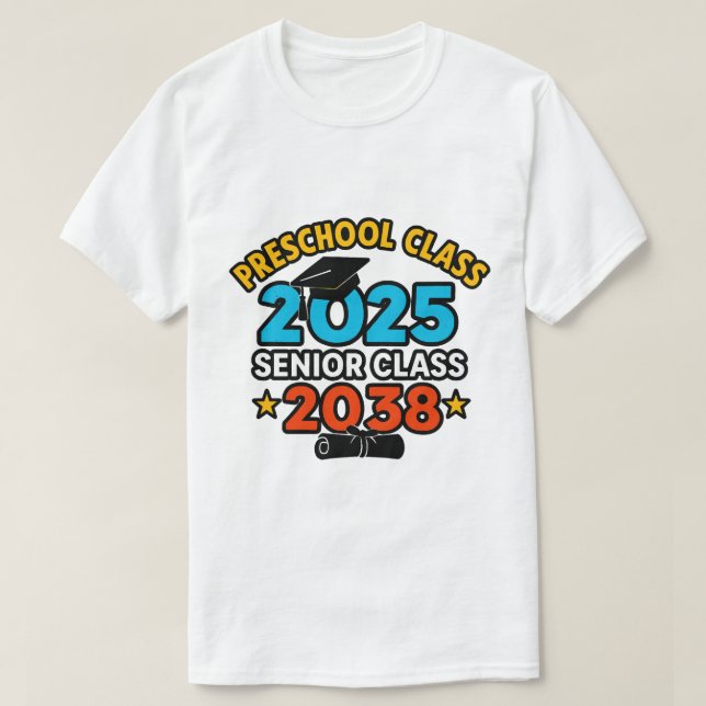 Camiseta Clase Preescolar 2025 Senior 2038 (Diseño del anverso)