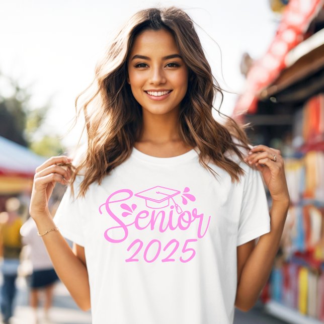 Camiseta Clase rosa de Graduación Superior (Pink Senior 2025 Tshirt)