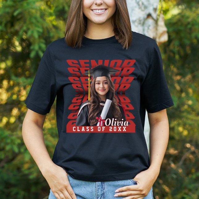 Camiseta Clase Senior de 2026 Foto y nombre personalizados (Subido por el creador)