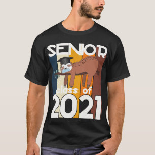 Camiseta Clase Senior de Graduación en Cuarentena Sloth 20