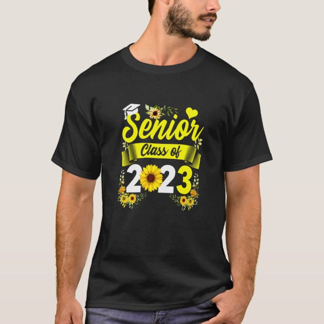 Camiseta Clase Senior De Sunflower De La Escuela De Graduac (Anverso)