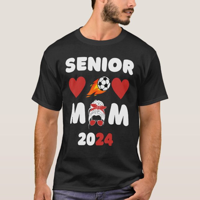 Camiseta Clase Senior Mom De 2024 Graduación De La Madre De (Anverso)