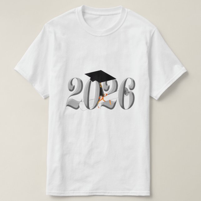 Camiseta Clase Silver de graduación 2026 (Diseño del anverso)