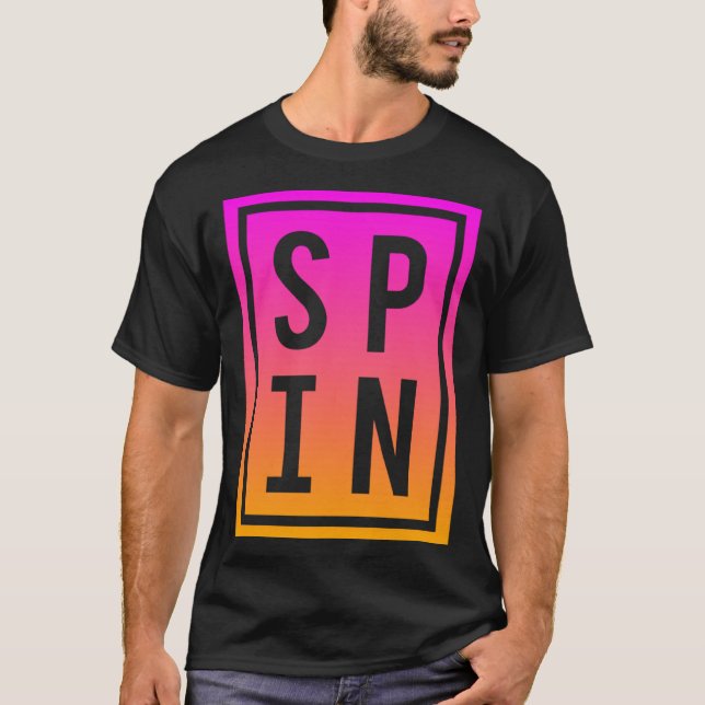 Camiseta Clase Spinning Saying Spin Workout Ejercicio Bike  (Anverso)