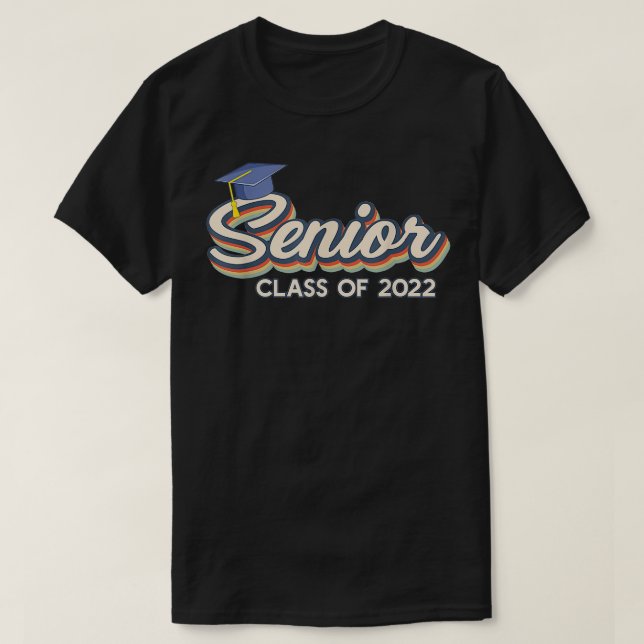 Camiseta Clase Superior 2022 de 2022 Graduación Retro Vinta (Diseño del anverso)