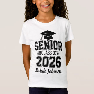 Camiseta Clase Superior De 2026 Graduación Nombre Personali