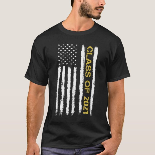 Camiseta Clase Superior De Bandera Patriótica Americana 202 (Anverso)