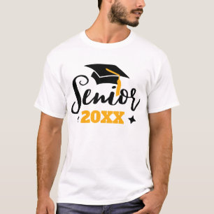 Camiseta Clase superior del año de graduación 2022 oro negr