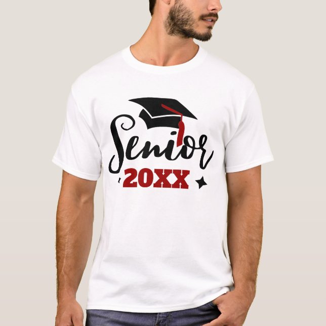 Camiseta Clase superior del año de graduación 2023 rojo neg (Anverso)