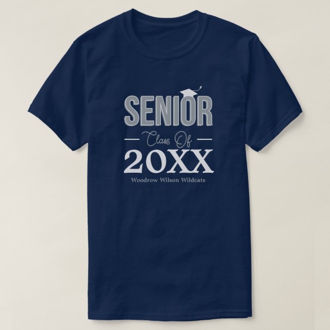 Camiseta Clase superior gris plateado (Diseño del anverso)