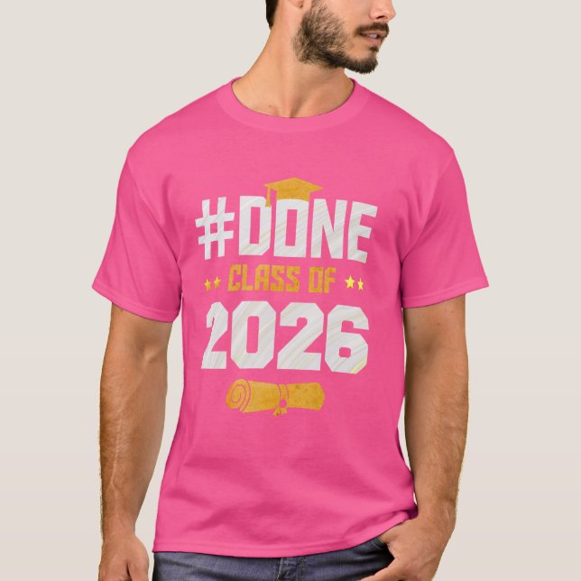 Camiseta Clase Terminada De 2026 Graduado Superior (Anverso)