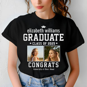 Camiseta Clase universitaria de 2025 Nombre de graduado