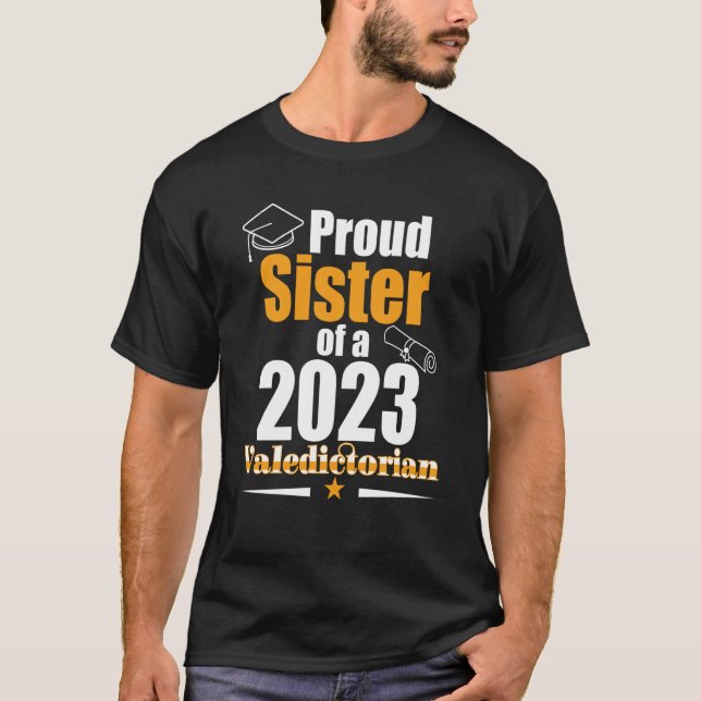 Camiseta Clase Valedictorian 2023 Orgullosa familia de herm (Anverso)