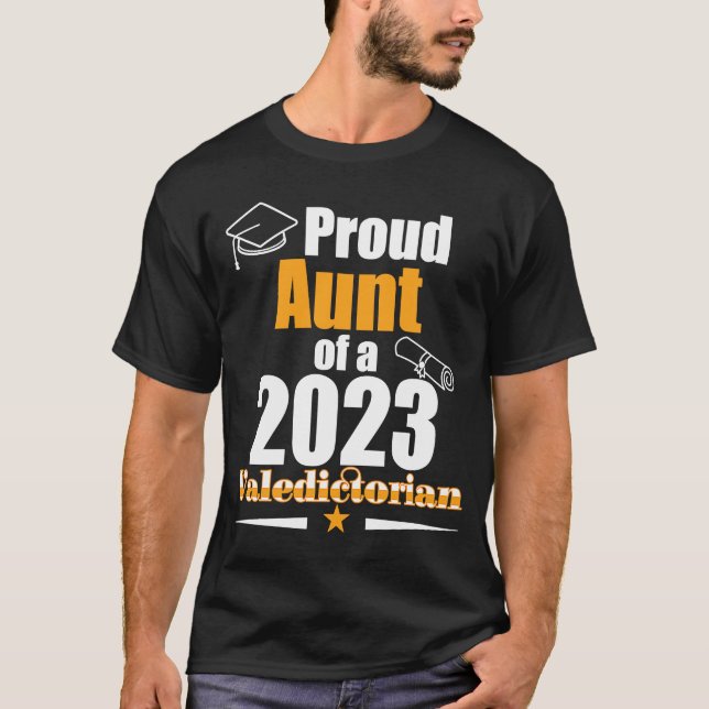 Camiseta Clase Valedictorian 2023 Orgulloso Graduado Famili (Anverso)