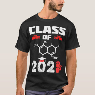 Camiseta Clase Vintage de 2021 Graduate Senior Science Chem