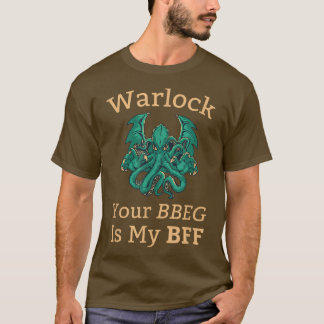 Camiseta Clase Warlock Tu BBEG es mi BFF Dungeons y RPG
