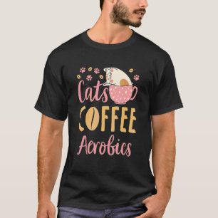 Camiseta Clases de Aeróbic de Café para Gatos