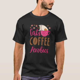 Camiseta Clases de Aeróbic de Café para Gatos Gato Ejercici