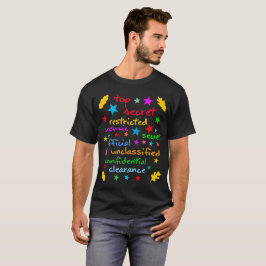 Camiseta Clases de información clasificada divertida y eleg