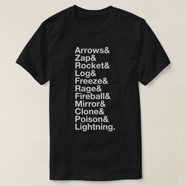 Camiseta Clash Royale Spells (Diseño del anverso)