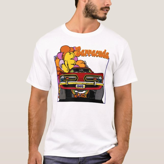 Camiseta clásica 1968 del coche del Barracuda de (Anverso)