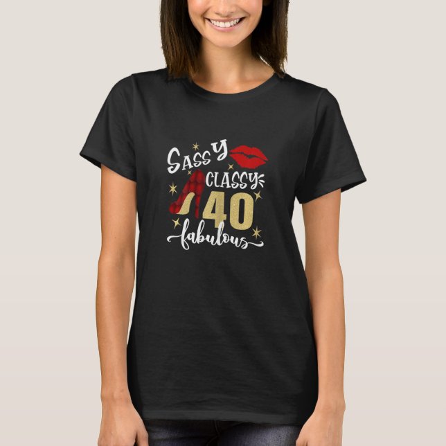 Camiseta Clásica 40 Fabulosa 40 cumpleaños (Anverso)