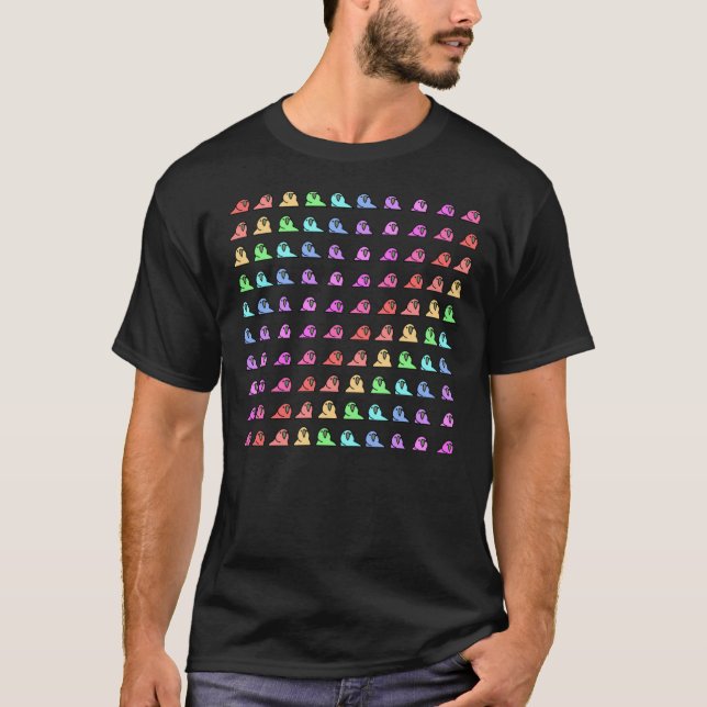 Camiseta clásica arcoiris del loro fiesta (Anverso)