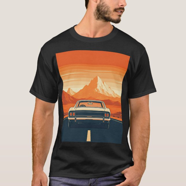 Camiseta clásica, auto vintage (Anverso)