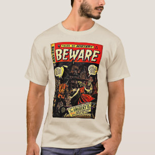 Camiseta clásica "BEWARE" Fantasy Comics