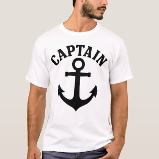 Camiseta Clásica Capitán Ancla de Barco