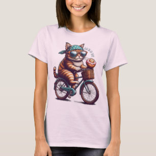 Camiseta clásica Cat on Bicycle