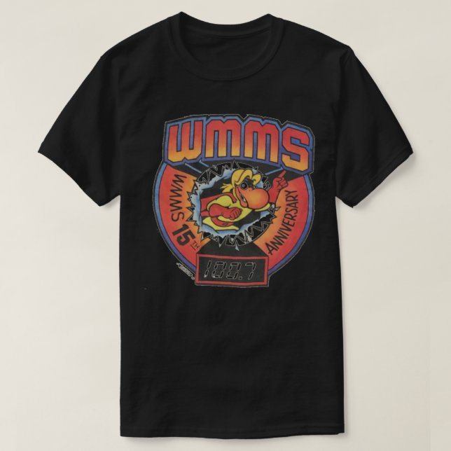 Camiseta clásica con 15 años del WMMS (Diseño del anverso)