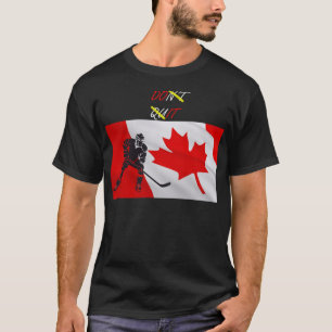 Camiseta clásica con bandera de hockey de Canadá