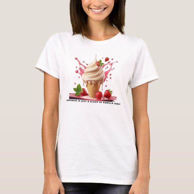 Camiseta clásica con diseño de helado (Anverso)