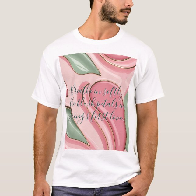 Camiseta clásica con gráfico abstracto elegante (Anverso)