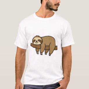 Camiseta clásica con logo retro de perezoso relaja