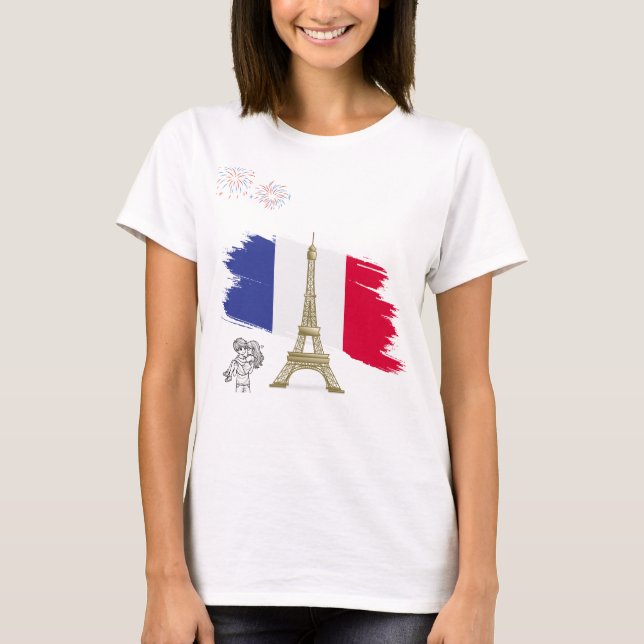 Camiseta clásica con torre effil Romance (Anverso)