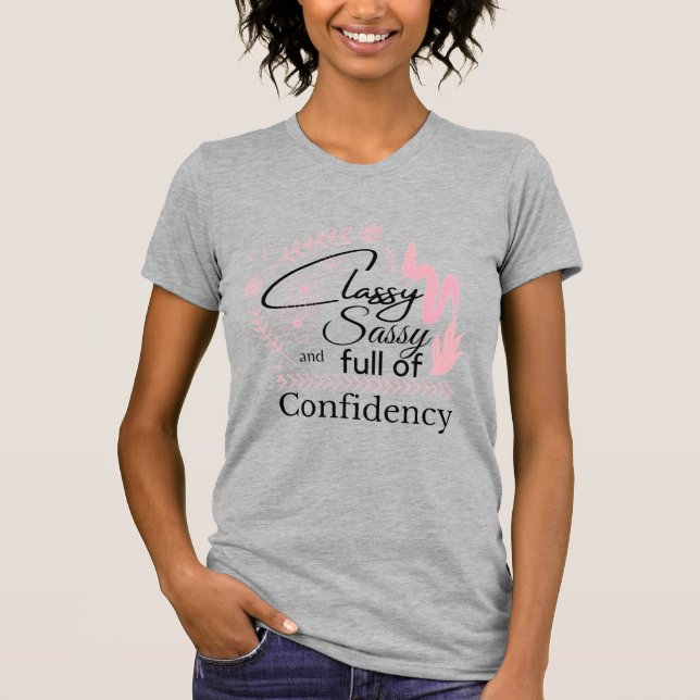 Camiseta Clásica confianza de las mujeres de manga corta (Anverso)