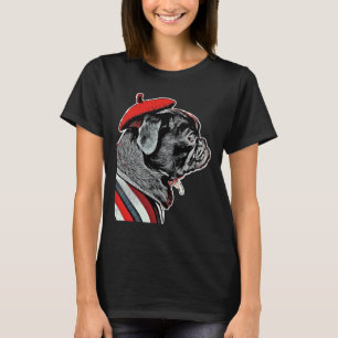 Camiseta Clásica Cute Black Pug 69