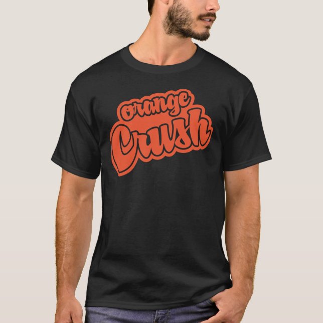 Camiseta clásica de aplastamiento naranja (Anverso)