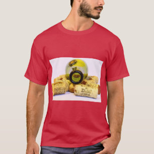 Camiseta Clásica de Arte de Botella de Vino