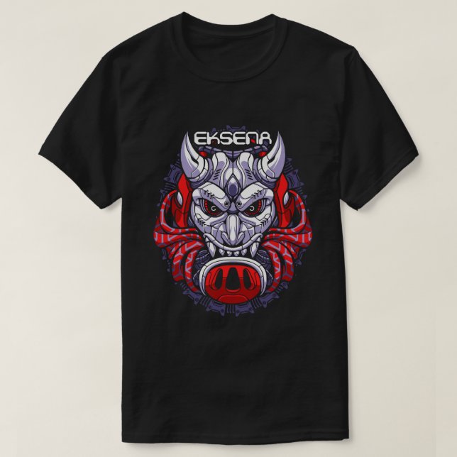 Camiseta clásica de arte japonés con máscara Oni d (Diseño del anverso)