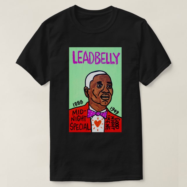 Camiseta Clásica de Arte Popular Leadbelly Blues (Diseño del anverso)