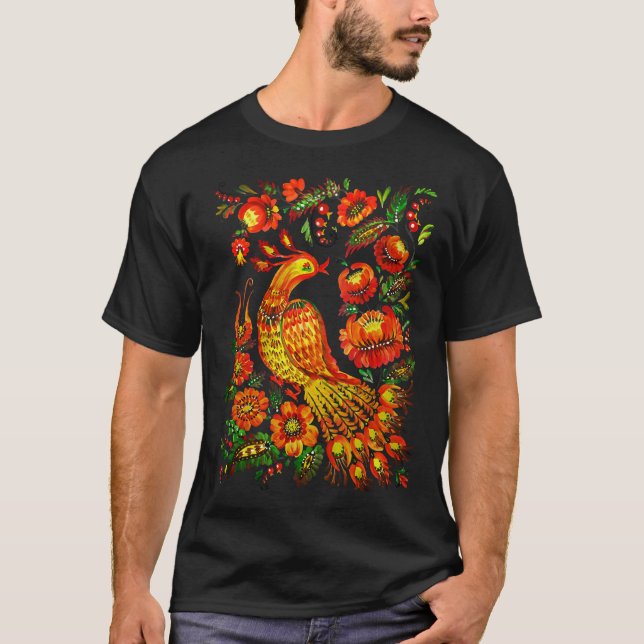 Camiseta Clásica de arte ucraniano de Petrykivka (Anverso)
