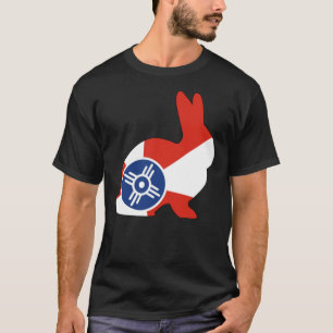 Camiseta clásica de bandera wichita de conejo