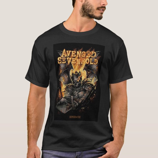 camiseta clásica de caballero negro (Anverso)